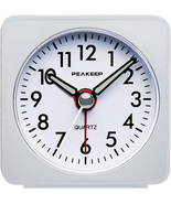 Ultra Small, Battery Travel Alarm Clock with Snooze and Light, Silent wi... - $17.37