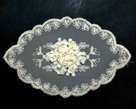 Applique Embroidered Tulle Lace 12×19 SWEET TRIMS LR-20068 Trimming - $3.93