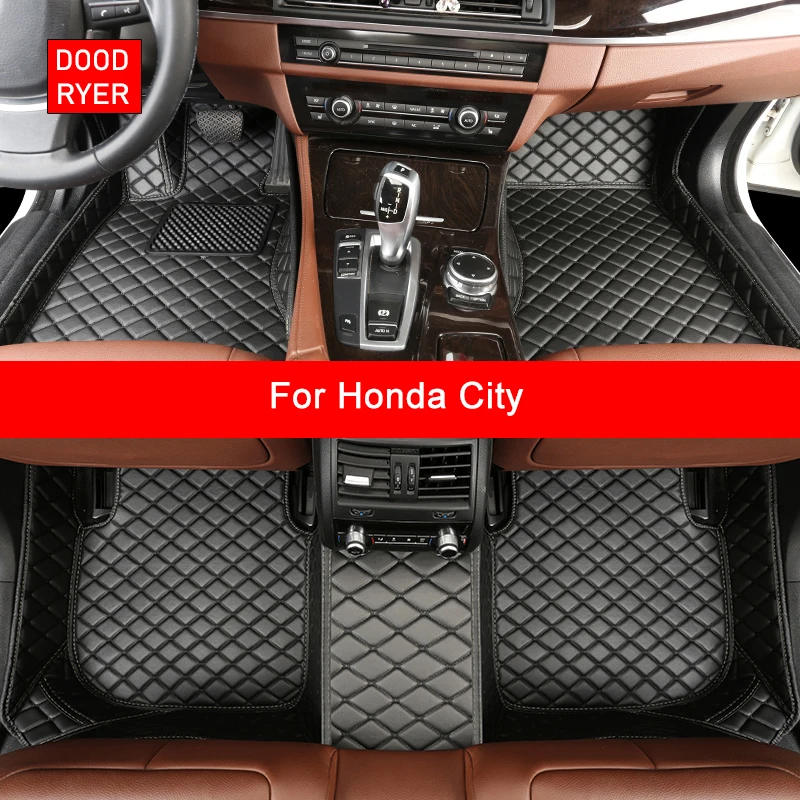 DOODRYER Custom Car Floor Mats For Honda City Auto Accessories Foot Carpet - $77.38