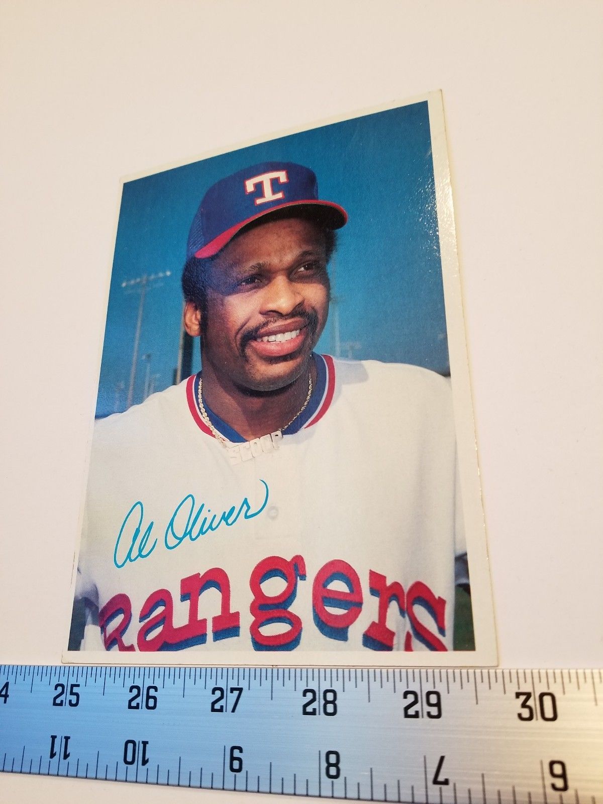 Primary image for Al Oliver Ball Card 5x7 Texas Rangers Outfield Player 1980 Topps MLB Baseball