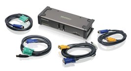 IOGEAR 2-Port Dual View KVM Switch with Audio and USB Peripheral Sharing, w/Full - £84.46 GBP