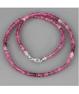 Pink Tourmaline Faceted Rondelle Necklace, October Birthstone Necklace - $67.78 CAD