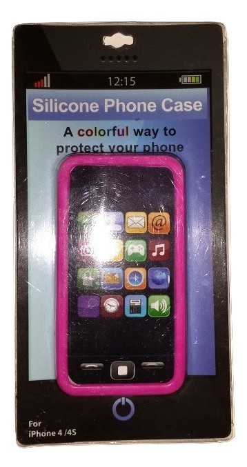 Silicone Phone case for iPhone 4/4S in Hot Pink - $1.00