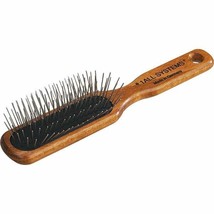 Oblong Professional Dog Grooming Stainless Steel Pin Brush Wood Handle 8&quot; Long - £22.62 GBP