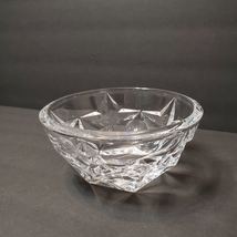Vintage Tiffany Glass Bowl, Star Design, Cut Lead Crystal 8" Signed, Informatica image 2