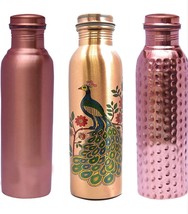 Original Copper Bottles For Water 1 Litre Liter Water Bottle 1000 ML Set... - $50.17