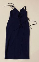 Asos Bleistift Wrap Bodycon Kleid Mit Krawatte IN Marine Blau UK 10 (exp138) - £30.86 GBP