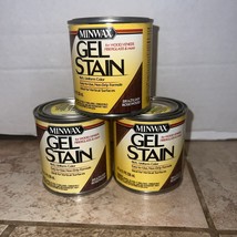 Lot Of 3 Minwax Wood Gel Stain Brazilian Rosewood 1/2 Pint 8oz Cans New - $103.95