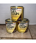 Lot Of 3 Minwax Wood Gel Stain Brazilian Rosewood 1/2 Pint 8oz Cans New - $103.95