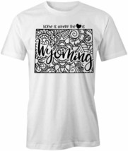 State Mandala Wyoming T Shirt Tee Short-Sleeved Cotton Clothing Heart S1WSA815 - £12.73 GBP+
