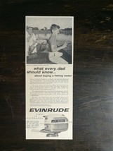 Vintage 1960 Evinrude Outboard Boat Motor Dad Fishing with Son Original Ad 721 - £5.20 GBP