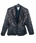 Vintage Neiman Marcus Quilted Jack Long Sleeve Metallic Paisley Sleeves ... - €46,33 EUR