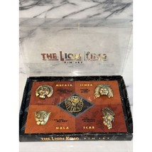 &#39;00 The Lion King Broadway Show 5 Gold Pin Box Set Simba Nala Mufasa Cos... - £54.11 GBP