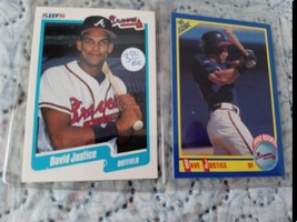 1990 Fleer And Score Dave Justice Rookie Cards. MINT. Free Shipping. - £8.88 GBP