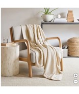 Jennifer Adams Throw Beige Waffle 60&quot; X 70&quot; Cotton Lightweight Breathabl... - €36,93 EUR