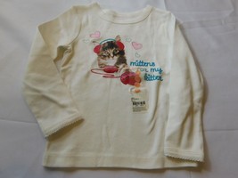 Carter&#39;s Baby Girls Long Sleeve T Shirt &quot;Mittens for My Kitten&quot;  2T Todd... - £10.08 GBP