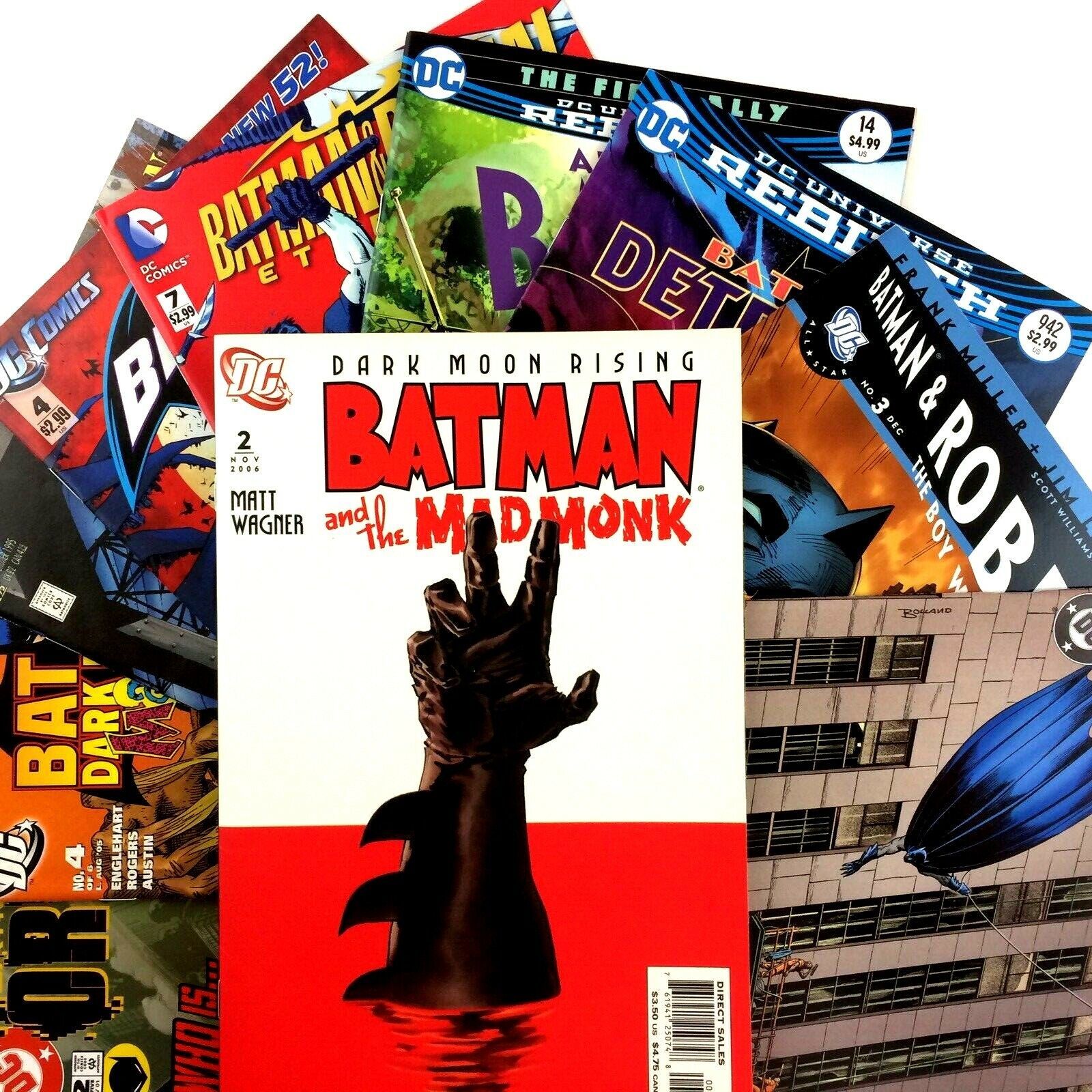 Batman 10 Comic Book Lot DC Chronicles #1 Mad Monk Black Canary Detective Comics - £23.23 GBP