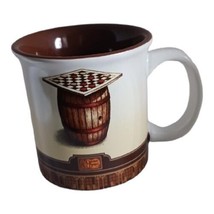 Cracker Barrel Old Country Store Checkers Game 12 Ounce Coffee Mug Cup - £15.73 GBP