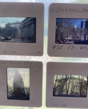 Original Lower Manhattan New York City Hall Street Scenes 4 Photo Slides  NYC - £18.47 GBP