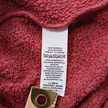 LL Bean Men’s L Orange Sweatshirt Sweater Fleece Slightly Fitted 1/4 Snap 292726 image 5