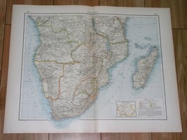1898 Antique Map Of South Africa Boer Republics Namibia Madagascar Tanzania - £22.28 GBP