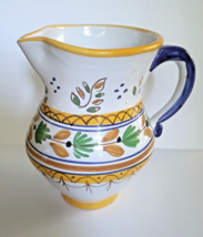 Vintage TALAVERA 5-1/2&quot; Pottery Spout Pitcher Made In Mexico Signed JS - £16.40 GBP