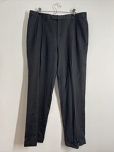 Jos A Bank Executive 38x31 Dark Gray Wool Pleat Front Cuffed Pants - £14.94 GBP