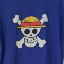 One Piece Anime men XL t-shirt blue with one piece print, short sleeve - $12.13