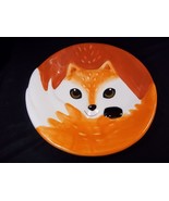 Fox face 3D Salad plate stoneware Autumn Fall 8" NEW - $7.95