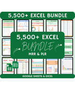 All-in-One Excel Google Sheets Template Bundle - 5500+ PLR Budget &amp; Busi... - $16.99