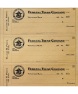 1920 Federal Trust Checks Lot of 3 City Hotel Waterville Maine 640-642 F... - $562.22 MXN