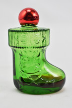 Avon Christmas Surprise Sweet Honesty Cologne Green Stocking Empty Bottle Vtg - £11.86 GBP