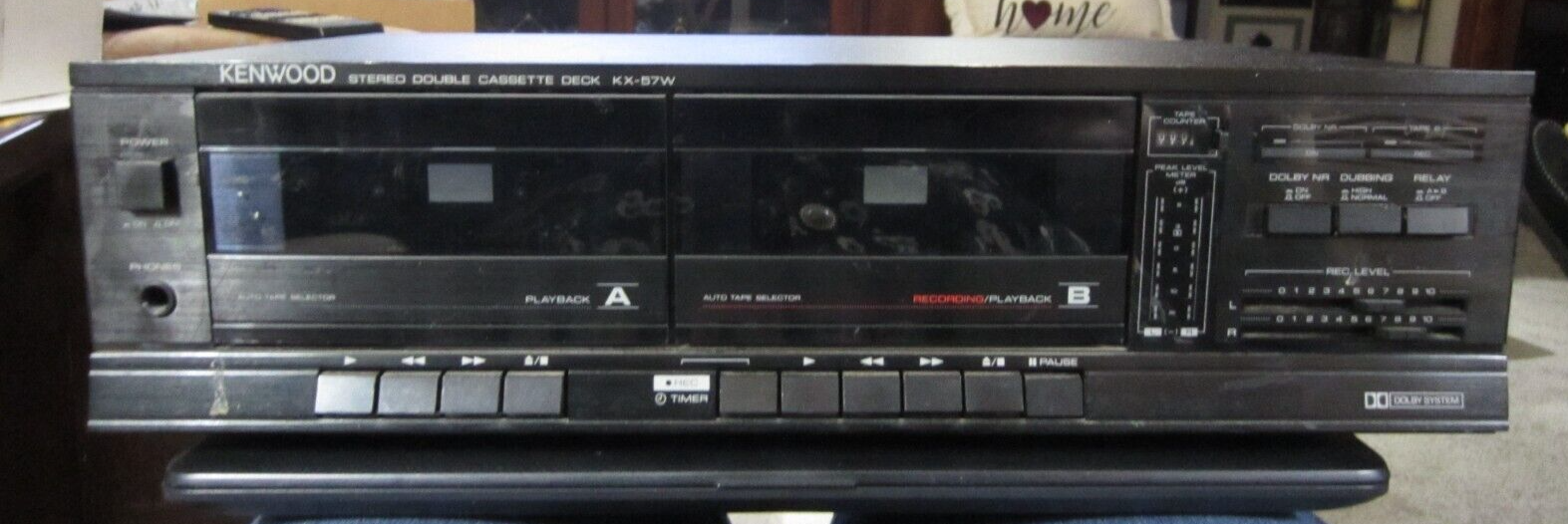 Kenwood KX-57W Double Cassette Stereo Tape Deck - $79.19