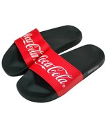 Coca-Cola Soccer Slides Adult Mens Sandals Black - £17.16 GBP+