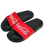 Coca-Cola Soccer Slides Adult Mens Sandals Black - £16.43 GBP+