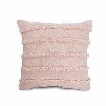 20&quot; X 20&quot; Pearl Blush And Peach 100% Cotton Zippered Pillow - £42.41 GBP
