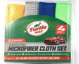 Turtle Wax Cleaning Scratch Free 4 Pc Microfiber Cloth Set All In One So... - £14.25 GBP