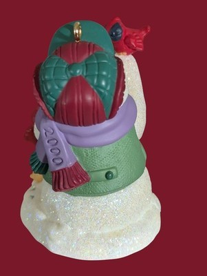 2000 Snow Buddies #3 Hallmark Ornament Snowman Feeds Bird Seed Handcrafted Xmas  Item image 5