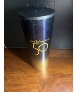 Walt Disney World Parks Starbucks Gold 50th Anniversary Studded Tumbler ... - $13.99