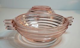 2 Vtg. Anchor Hocking Manhattan Pink Depression Glass Bowls image 5