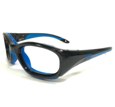 Rec Brille Athletisch Brille Rahmen Slam XL #225 Poliert Schwarz Blau 55-19-135 - £50.81 GBP