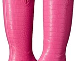 Joules Women&#39;s Crockington Pink Rubber Rain Boot Size 7 Cute NEW With Tags - $39.59