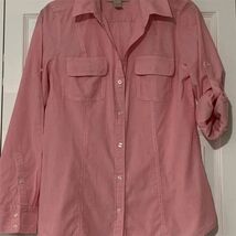 Banana Republic Women&#39;s Pink Long Sleeve Button-Up Shirt Size S Casual - €10,27 EUR