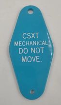 Blue Throttle Tag CSXT Mechanical Do Not Move Key Chain Tag image 2