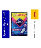 LIBRESSE  Maxi Fit Maxi Night 32cm Wings  3 packs x 12 pcs+2 pcs free -f... - $94.64 CAD