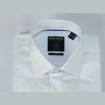 Men's Shirt Christopher Lena PROPER 100% Cotton Wrinkle Free p720ttsr white Slim image 3