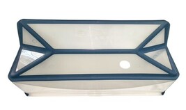 Stokke Flexi Bath Folding Baby Bathtub White Blue w/ Newborn Support No Plug image 8