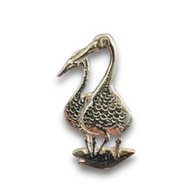 Pewter Geese Pin P. Buckley Moss Kirk Stieff 1987 Lapel pin Tie Tack Pin - £9.31 GBP