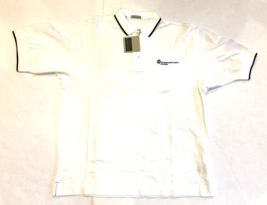 GE Retail Sales Finance Polo Shirt Mens XL White Cutter Buck Flag Logo New Tag - £14.93 GBP