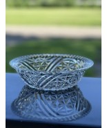 Vintage Clear Glass Federal Glass Diamond and Flower Pattern Serving Bow... - $25.74
